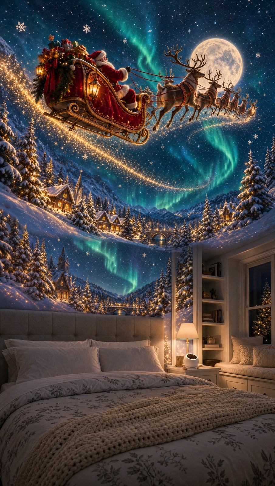 The bedroom with Jolly Glow on