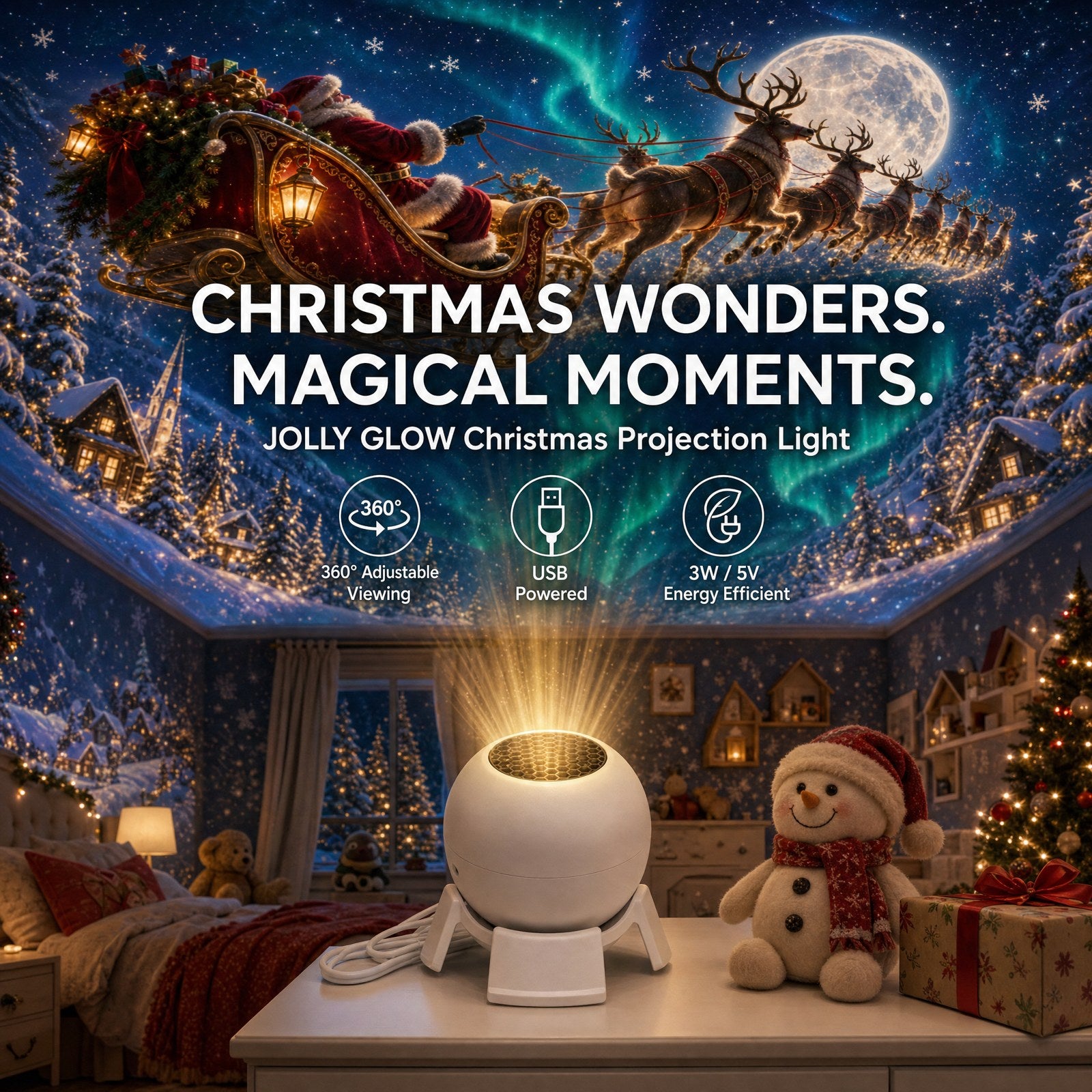 Jolly Glow Christmas Magic Projector